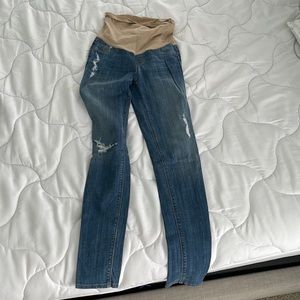 Maternity jean torn